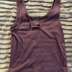 American eagle, knit material tank top, size M; purple